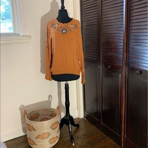 Boho embroidered blouse - Size XL